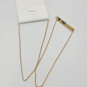 Source Unknown Gold Bar Necklace